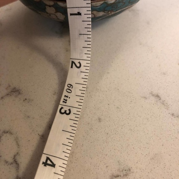 Antique Chinese Cloisonne Lidded Trinket Box - Picture 9 of 10